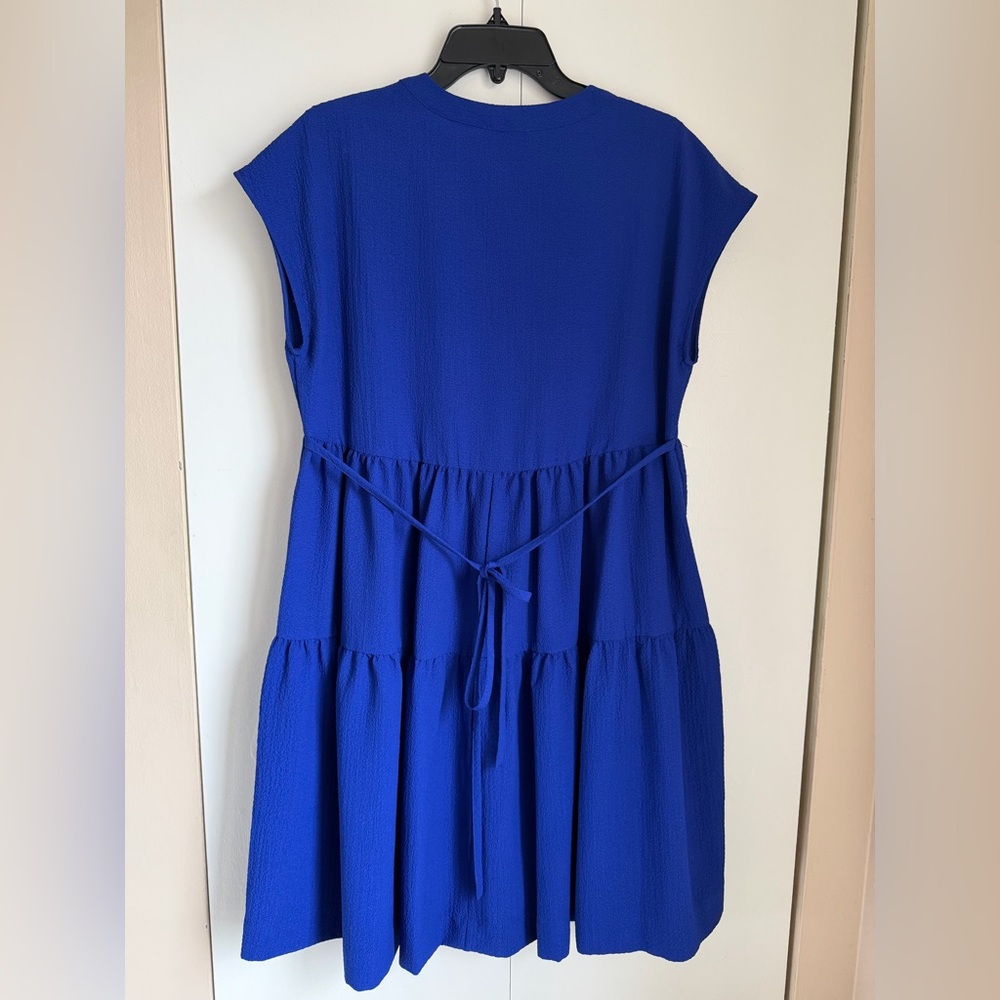 NWOT Calvin Klein Women's Royal Blue Midi Dress - Picture 2 of 4